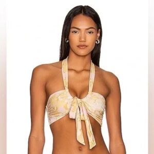 NWT minkpink floral bikini top